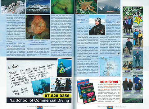 DIVE New Zealand/DIVE Pacific nr. 105, 2008, page 74-75