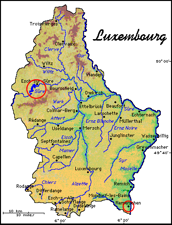 Map of Luxembourg