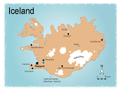 Map of Iceland