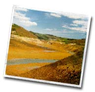 View on the empty lake